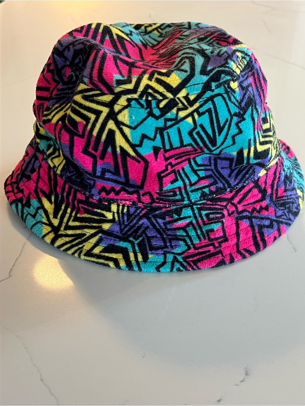 Vintage style Empyre Neon Geo Graphic Bucket Hat